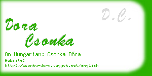 dora csonka business card